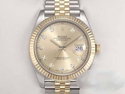  Rolex Datejust 41 126333 Edelstahl Gelbgold 750 Diamanten Automatik Stainless Steel 18kt Yellow Gold Oyster-band Chronometer 