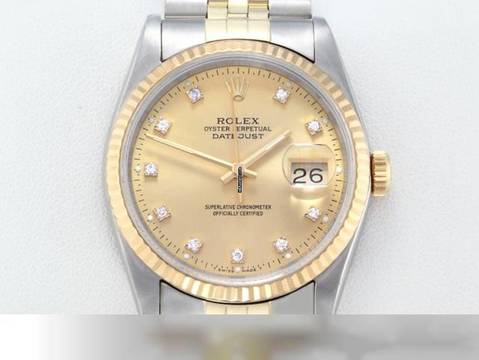  Rolex Datejust 36mm 16233 Edelstahl Gelbgold 750 Automatik Stainless Steel 18kt Yellow Gold Jubilé-band Chronometer Oyster 