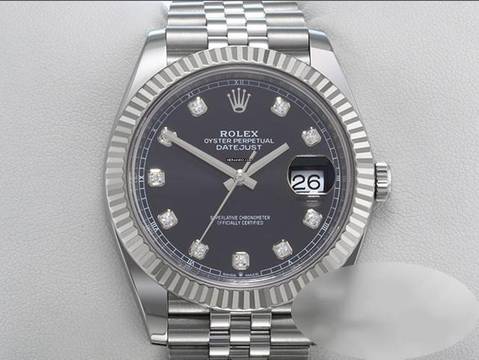  Rolex Datejust 41 41mm 126334 2021 Stahl Weißgold Diamanten Automatik Stahl Stainless Steel 18kt White Gold Jubilé-band Chronometer Oyster Black Dial 