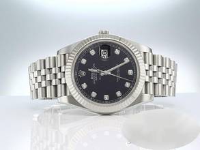 Thumbnail von Rolex Datejust 41 41mm 126334 2021 Stahl Weißgold Diamanten Automatik Stahl Stainless Steel 18kt White Gold Jubilé-band Chronometer Oyster Black Dial