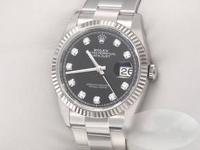 Thumbnail von Rolex Datejust 36 126234 2025 Stahl Weissgold 750 Diamanten Automatik Stainless Steel 18kt White Gold Oyster-band Chronometer Black Dial