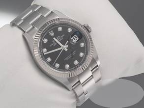Thumbnail von Rolex Datejust 36 126234 2025 Stahl Weissgold 750 Diamanten Automatik Stainless Steel 18kt White Gold Oyster-band Chronometer Black Dial