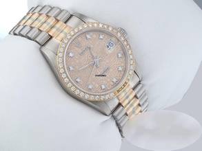 Thumbnail von Rolex Lady-Datejust 31 Tridor 750 Gelbgold Weissgold Rosegold Diamanten 18kt Gold President-band Chronometer Oyster