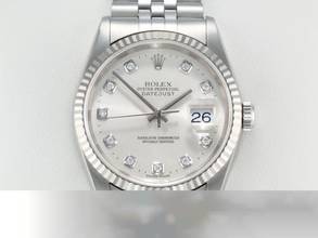 Rolex Datejust 36 36mm 16234 2001 Steel White Gold 750 Diamonds Automatic Stainless Steel 18kt White Gold Jubilee Bracelet Chronometer Oyster