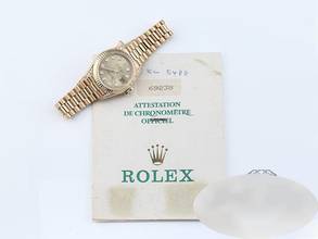 Thumbnail von Rolex Lady-Datejust Gelbgold 750 69238 1996 Diamanten Brillanten Automatik 18kt Yellow Gold President-band Chronometer Oyster