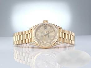 Thumbnail von Rolex Lady-Datejust Gelbgold 750 69238 1996 Diamanten Brillanten Automatik 18kt Yellow Gold President-band Chronometer Oyster