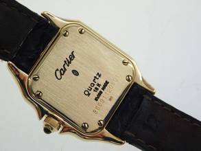 Thumbnail von Cartier Panthère 18k Panthere 18 Karat Gelbgold Lady mit original Krokoband und Schließe Lady Size 18 Karat Gelbgold