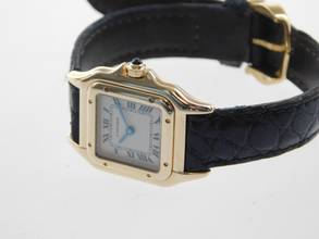 Thumbnail von Cartier Panthère 18k Panthere 18 Karat Gelbgold Lady mit original Krokoband und Schließe Lady Size 18 Karat Gelbgold