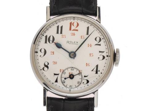  Rolex Trench Watch WW1 Red 12 Bj.1915 original Box Original Vintage Unpoliert Trench Watch WW1 Red 12 