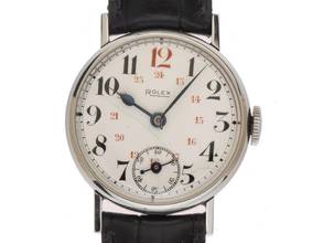 Rolex Trench Watch WW1 Red 12, 1915, original box, original vintage, unpolished, Trench Watch WW1 Red 12