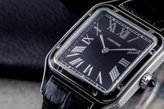 Thumbnail von Cartier Santos Dumont Black Lacquer Manual Wind Men's Watch Ref. WSSA0046 B&P 2024