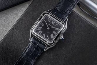 Thumbnail von Cartier Santos Dumont Black Lacquer Manual Wind Men's Watch Ref. WSSA0046 B&P 2024