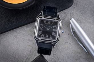 Thumbnail von Cartier Santos Dumont Black Lacquer Manual Wind Men's Watch Ref. WSSA0046 B&P 2024