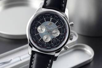 Breitling Transocean Chronograph Unitime Automatic Steel Ref. AB0510U4/BB62 B&P