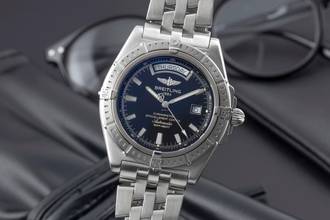Breitling Headwind Day-Date Automatic Stainless Steel Men's Watch Ref. A45355 Box