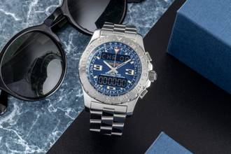Thumbnail von Breitling Airwolf Chronograph Black Dial Stainless Steel Quartz Men's Watch Ref. A78363