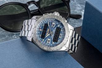 Thumbnail von Breitling Airwolf Chronograph Black Dial Stainless Steel Quartz Men's Watch Ref. A78363