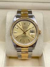  Rolex Datejust 36 Steel/Gold Champagne Diamond Dial Ref:16233 like NEW yea:1991 