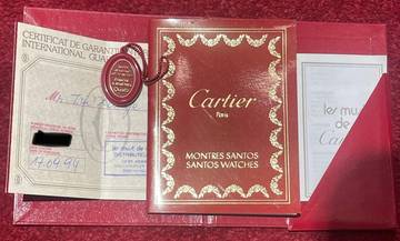  Cartier Santos Ronde Stahl/Gold 30mm with Papers year:1994 Top Condition 