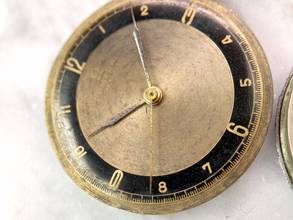 Thumbnail von Omega Classic Super Rare Vintage Grey Black Two Tone Bulls Eye Dial 30mm