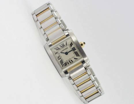 Cartier Tank Française Stahl / Gelbgold