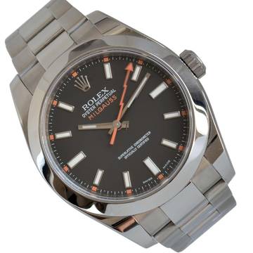  Rolex Milgauss 116400 Black LumiNova Full Set 2010 TOP Condition 