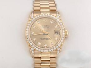 Rolex Datejust 31 31mm 68158 2001 Yellow Gold 750 Diamonds Automatic Gold