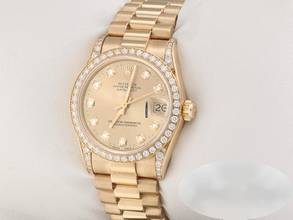 Thumbnail von Rolex Datejust 31 31mm 68158 2001 Gelbgold 750 Diamanten Automatik 18kt Yellow Gold President-band Chronometer Oyster