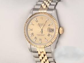 Thumbnail von Rolex Datejust Medium Stahl Gelbgold 750 Diamanten Automatik Gold Stahl Stainless Steel 18kt Yellow Gold Jubilé-band Chronometer Oyster