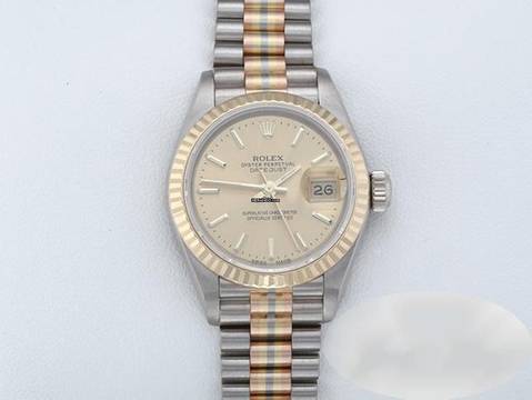  Rolex Lady-Datejust 26mm Tridor 750 Gelbgold Weissgold Rosegold Automatik 18kt Gold President-band Chronometer Oyster 