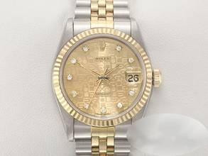 Rolex Datejust 31 31mm 68273 Steel Yellow Gold 750 Diamonds Automatic