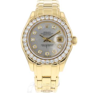  Rolex Lady-Datejust Pearlmaster 29 Yellow Gold MoP Diamonds 