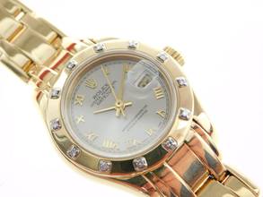 Thumbnail von Rolex Lady-Datejust Pearlmaster mit original Brillant Lünette im Top Zustand sehr guter Zustand 29 mm Damenuhr