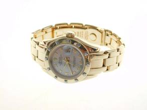 Thumbnail von Rolex Lady-Datejust Pearlmaster mit original Brillant Lünette im Top Zustand sehr guter Zustand 29 mm Damenuhr