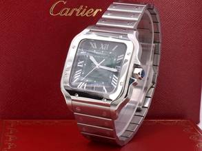 Thumbnail von Cartier Santos Large Green Dial Wssa0062 New 2026