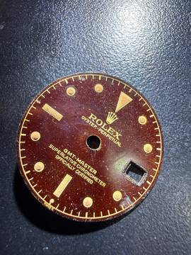  Rolex GMT-Master 1675 1675 Exclamation Point Gilt Tropical Dial 