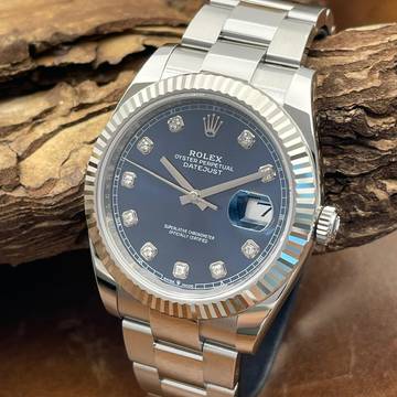 Rolex Datejust Datejust 41 Blue Dia Dial - FULLSET 2021 - Ref. 126334 