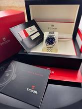Thumbnail von Tudor Prince Date 76214 RARE Blue Diamond Dial Automatic Full Set 2016
