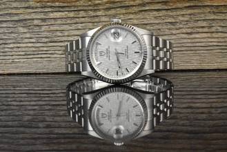 Thumbnail von Tudor Prince Date 76214 MINT Silver Linen Dial Automatic Full Set 2018