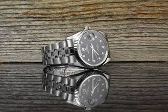 Thumbnail von Tudor Prince Date 76214 MINT Black Diamond Dial Automatic B&P 2017