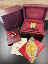 Thumbnail von Tudor Prince Date Day 76213 NOS VINTAGE Gold Linen Dial - Full Set 2003