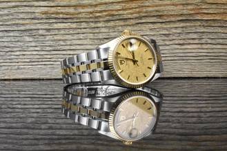 Thumbnail von Tudor Prince Date Day 76213 NOS VINTAGE Gold Linen Dial - Full Set 2003