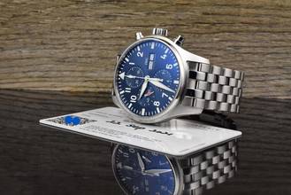 Thumbnail von IWC Pilot's Watch Chronograph Pilot Chronograph Le Petit Prince Blue Dial Automatic Full Set 2021