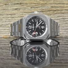 Bell & Ross BR 05 GMT Black Dial unpolished BR05G-BL-ST/SST Full Set