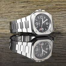 Thumbnail von Bell & Ross BR 05 GMT Black Dial unpolished BR05G-BL-ST/SST Full Set