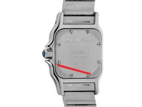 Thumbnail von Cartier Santos Galbée Lady PM kleines Modell Ref.1057930 Bj.1991 Full Set sehr gut Vintage Santos Galbee Lady PM kleines Modell