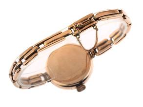 Thumbnail von Rolex Art Deco 1920 original box, original vintage, unpolished Art Deco cocktail watch, 9kt rose gold, diamonds, folding lid