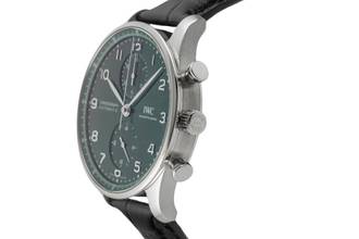 Thumbnail von IWC Portugieser Chronograph Green Dial Steel Automatic Men's Watch Ref. IW371615