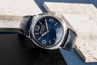 Thumbnail von Panerai Radiomir Officine 45 Blue Dial Steel Hand-Wound Men's Watch PAM01383 B&P 2024