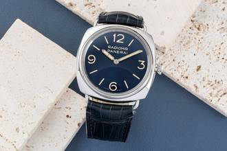Thumbnail von Panerai Radiomir Officine 45 Blue Dial Steel Hand-Wound Men's Watch PAM01383 B&P 2024